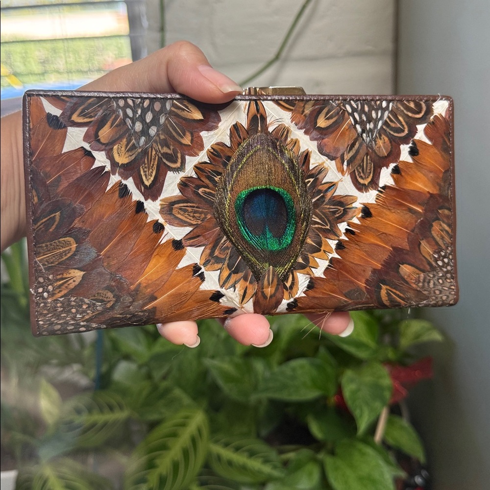 Peacock Feather Design Clutch/wallet 🦚 🪶